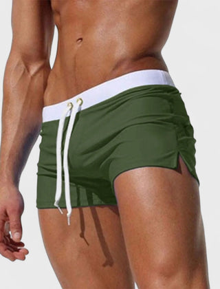 Emmett | Quick-Dry Drawstring Swim Shorts – Dark Green