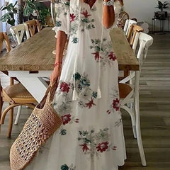 Lavinia | Boho Dress with Flattering Fit – White