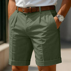 Vaughn | Pleated Front Summer Shorts – Green
