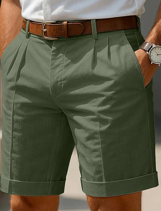 Vaughn | Pleated Front Summer Shorts – Green