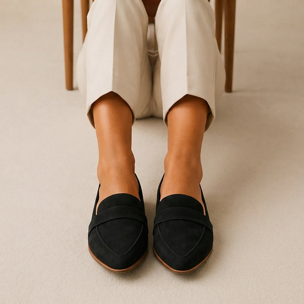 Orianne | Pointed Toe Penny Loafers