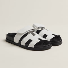 Tallulah | Cut-Out Flat Slip-On Sandals – White