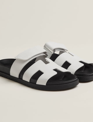 Tallulah | Cut-Out Flat Slip-On Sandals – White