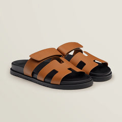 Tallulah | Cut-Out Flat Slip-On Sandals – Brown