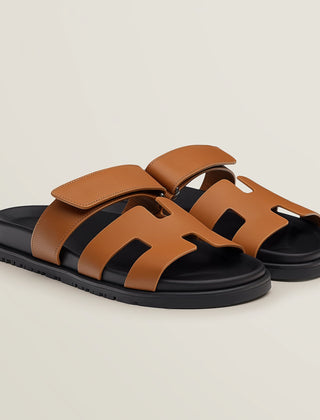 Tallulah | Cut-Out Flat Slip-On Sandals – Brown