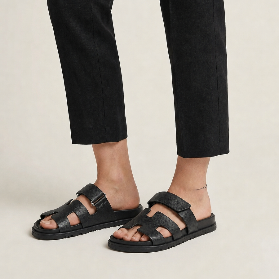 Tallulah | Cut-Out Flat Slip-On Sandals