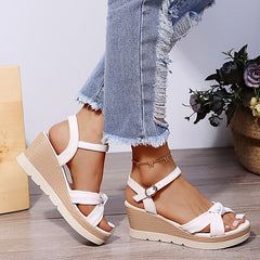 Odessa | Women's Platform Sandals with Crossover Straps