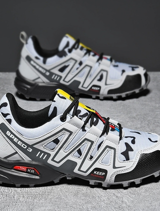 Ansel | Men's Durable Outdoor Hiking Shoes – Grey & Black