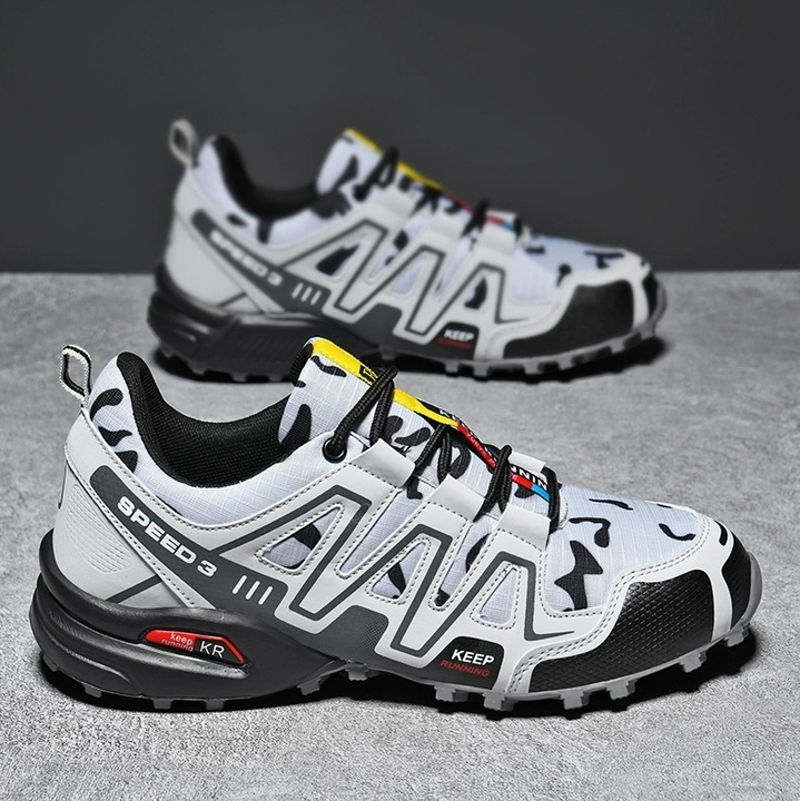 Ansel | Men's Durable Outdoor Hiking Shoes – Grey & Black