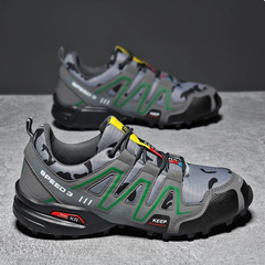 Ansel | Men's Durable Outdoor Hiking Shoes – Grey & Green