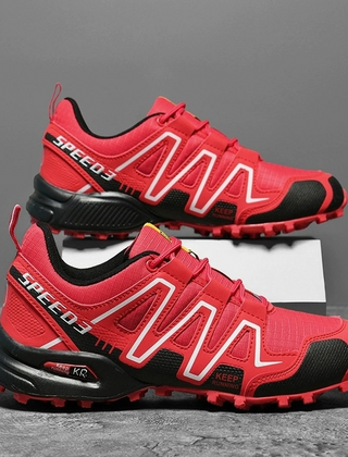 Ansel | Men's Durable Outdoor Hiking Shoes – Red