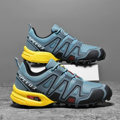 Ansel | Men's Durable Outdoor Hiking Shoes – Blue & Yellow